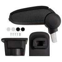 vidaXL Auton käsinoja musta 16x35x(30-49) cm ABS