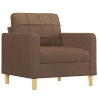 vidaXL Fotoliu canapea, maro, 60 cm, material textil