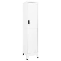 vidaXL Armadietto con Serratura Bianco 38x45x180 cm in Acciaio