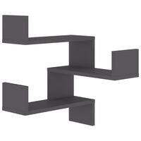vidaXL Scaffale Angolare a Muro Grigio 40x40x50 cm Legno Multistrato
