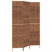 vidaXL Parawan pokojowy 3-panelowy, brązowy, 122x180 cm, hiacynt wodny