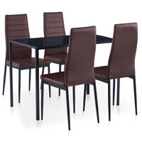 vidaXL Set mobilier de bucătărie, 5 piese, maro