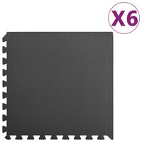 vidaXL Lattiamatot 6 kpl 2,16 ㎡ EVA-vaahto musta