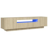 vidaXL TV skříňka s LED osvětlením dub sonoma 160 x 35 x 40 cm