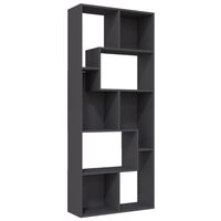 vidaXL Libreria Grigia 67x24x161 cm in Legno Multistrato