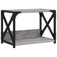 vidaXL Druckerständer 2 Ablagen Grau Sonoma 44x26x31,5cm Holzwerkstoff