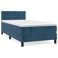 vidaXL Box Spring Bed with Mattress Light Grey 120x190 cm Velvet
