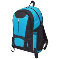 VidaXL Mochila para caminhadas 40 L preto e azul