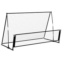 vidaXL Porta da Calcio a Rimbalzo 2 in 1 202x104x120 cm in Acciaio