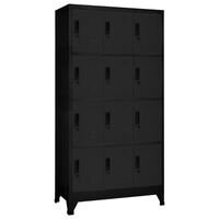 vidaXL Uzamykacia skriňa čierna 90x45x180 cm oceľová