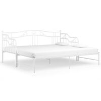 vidaXL fehér fém kihúzható kanapéágy-keret 90 x 200 cm