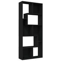 vidaXL Knihovna černá 67 x 24 x 161 cm kompozitní dřevo