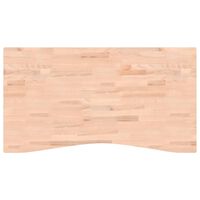 vidaXL Tablero de escritorio madera maciza de haya 110x(55-60)x2,5 cm