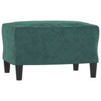 vidaXL Taburet, verde închis, 60x50x41 cm, catifea
