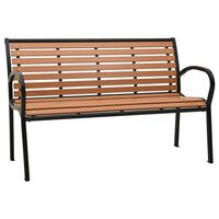 vidaXL Garden Bench 125 cm Steel and WPC Black and Brown