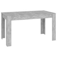 vidaXL Blagovaonski stol siva boja betona 140x74,5x76 cm od iverice