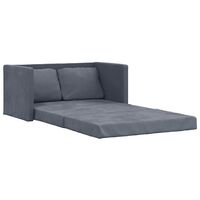 vidaXL Canapea extensibilă de podea 2 în 1, gri închis, 122x204x55 cm