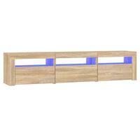 vidaXL Szafka pod TV z oświetleniem LED, dąb sonoma, 180x35x40 cm