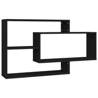 vidaXL Mensole a Muro Nere 104x20x58,5 cm in Legno Multistrato