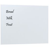 vidaXL Wall-mounted Magnetic Board White 80x60 cm Tempered Glass