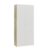 vidaXL Scarpiera Bianca Rovere Sonoma 80x35,5x180cm Legno Multistrato