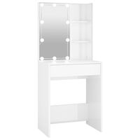 vidaXL Toeletta con LED Bianco Lucido 60x40x140 cm