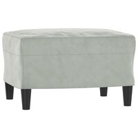 vidaXL Poggiapiedi Grigio Chiaro 60x50x41 cm in Velluto
