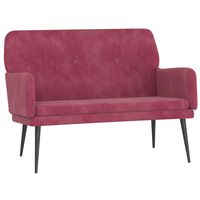 vidaXL Panca Rosso Vino 108x79x79 cm in Velluto