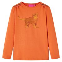 Kinder-Langarmshirt Dunkelorange 92