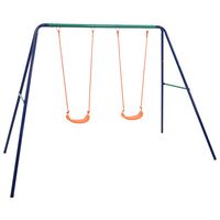 vidaXL Set Altalene con 2 Sedili in Acciaio