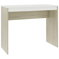 vidaXL Письмовий Стіл Білий і Дуб Сонома 90x40x72 см ДСП