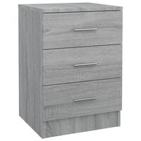 vidaXL Yöpöytä harmaa Sonoma 38x35x56 cm tekninen puu