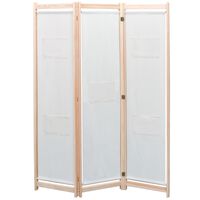 vidaXL Parawan 3-panelowy, szary, 120x170x4 cm, tkanina