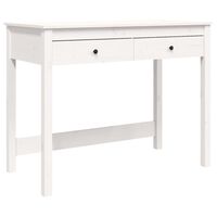 vidaXL Psací stůl se zásuvkami bílý 100x50x78 cm masivní borové dřevo