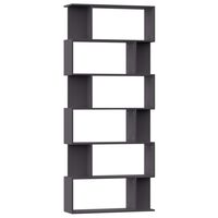 vidaXL Boekenkast/kamerscherm 80x24x192 cm bewerkt hout grijs