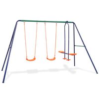 vidaXL Set Altalene con 4 Sedili Arancione