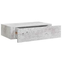 vidaXL Dulap de perete cu sertare, gri beton, 40x23,5x10 cm, MDF