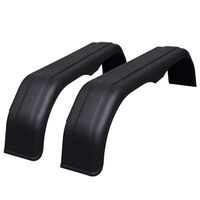 vidaXL トレーラーホイール用タンデム 泥除け 2点 240 x 1650 mm