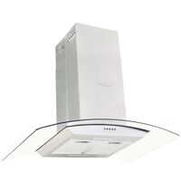 vidaXL Nástěnná digestoř 90 cm nerezová ocel 756 m³/h LED