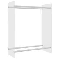 vidaXL Porta Legna Trasparente 80x35x100 cm in Vetro Temperato