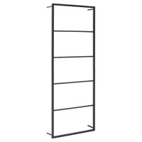vidaXL dvieļu turētājs, melns, 45x10x115 cm, tērauds