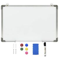vidaXL Lavagna Magnetica Bianca Cancellabile a Secco 50x35 cm Acciaio