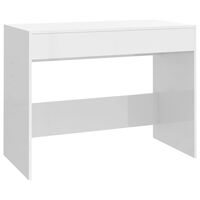 vidaXL Bureau Blanc brillant 101x50x76,5 cm Aggloméré