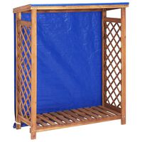 vidaXL Rimessa per Legna da Ardere 105x38x115 cm in Massello di Acacia