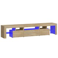 vidaXL TV skříňka s LED osvětlením dub sonoma 200x36,5x40 cm