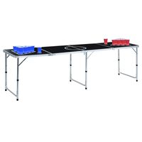 vidaXL Beer Pong spēles galds ar glāzēm un bumbiņām, saliekams, 240 cm