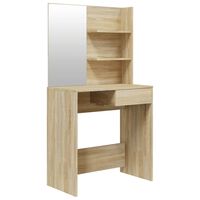 vidaXL peegliga tualettlaud, Sonoma tamm, 74,5 x 40 x 141 cm