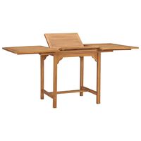 vidaXL Mesa de jardim extensível (110-160)x80x75cm madeira teca maciça