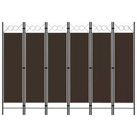 vidaXL 6-tlg. Raumteiler Braun 240 x 180 cm
