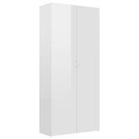 vidaXL Ormarić za cipele sjajni bijeli 80x35,5x180cm konstruirano drvo